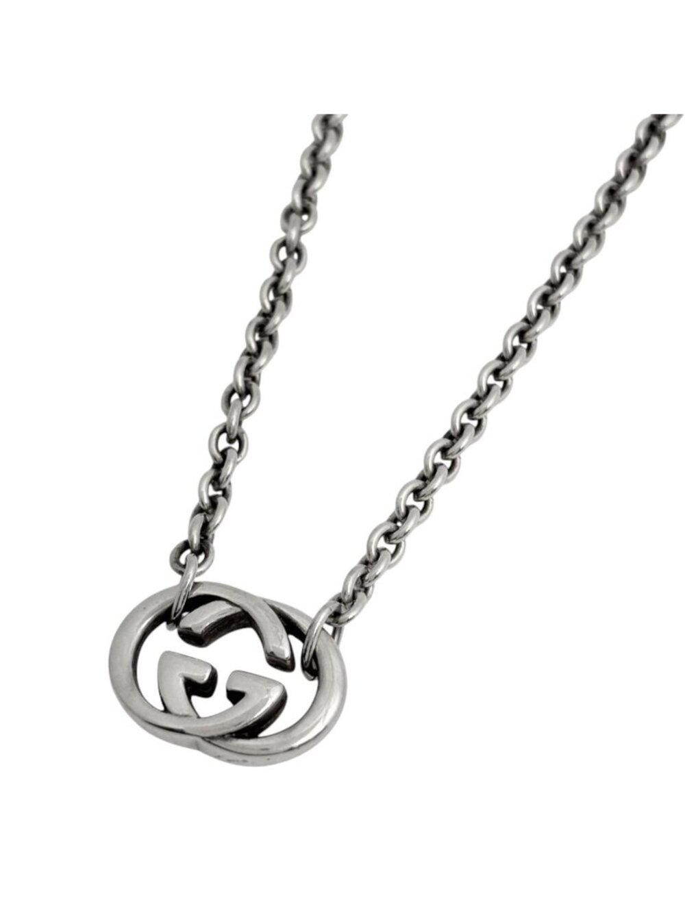 Gucci Necklace Interlocking G 925 Sterling Silver